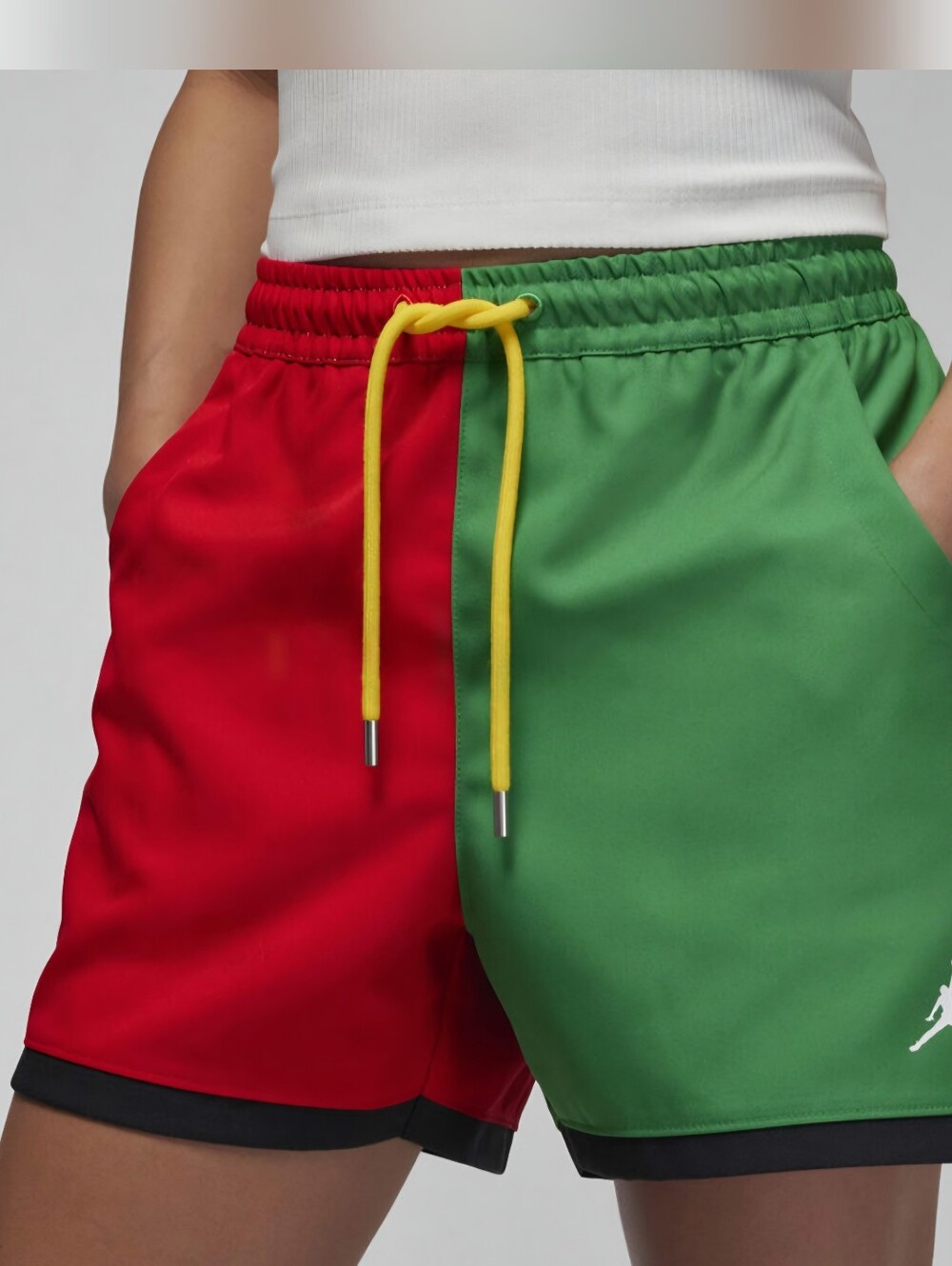 New Nike Jordan Quai 54 Womans Shorts Size M Woven Color Block 20th Event